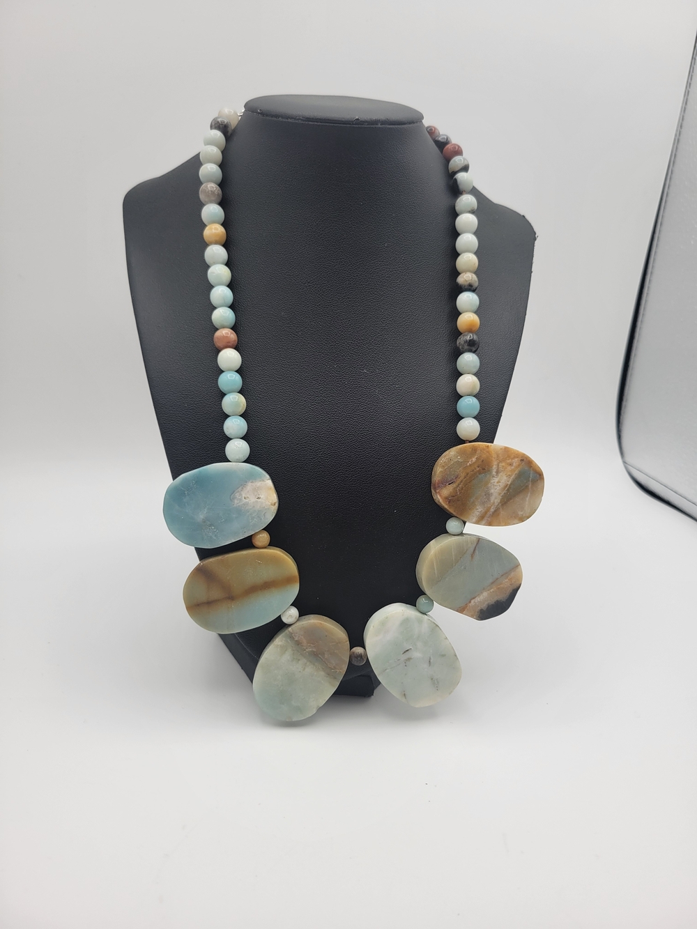 Handcrafted Multicolor Amazonite Statement Necklace